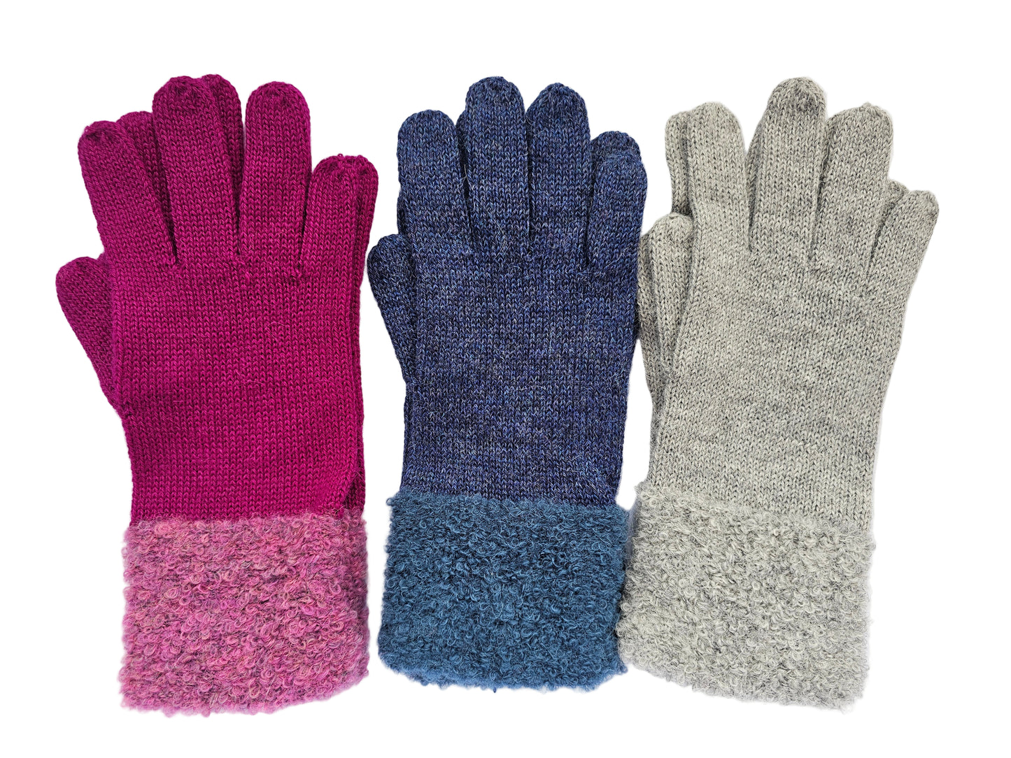 Guantes de Lujo con Detalle Bucle - Baby Alpaca