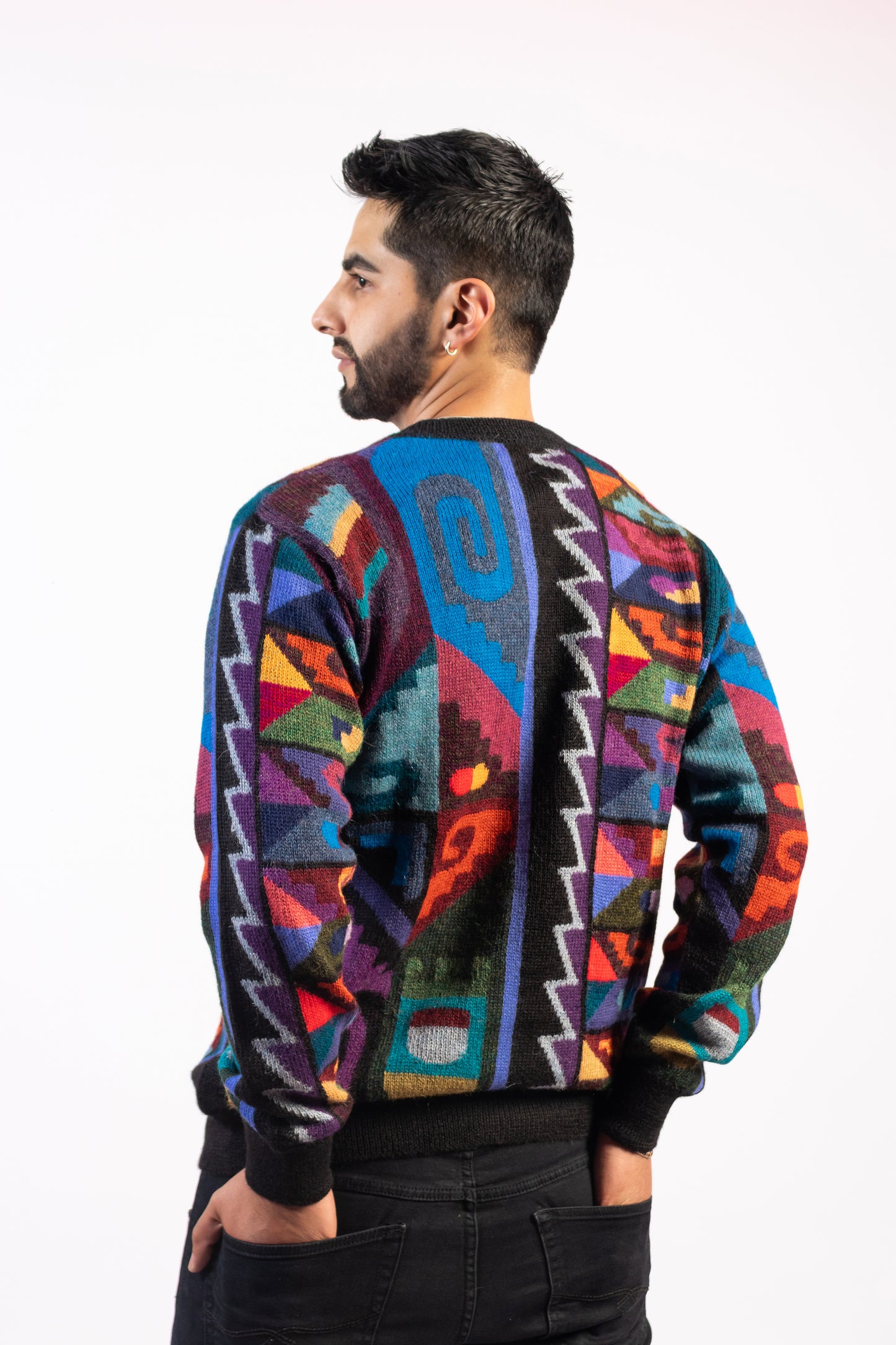 Sueter Motivo Wari Color- 100% Alpaca