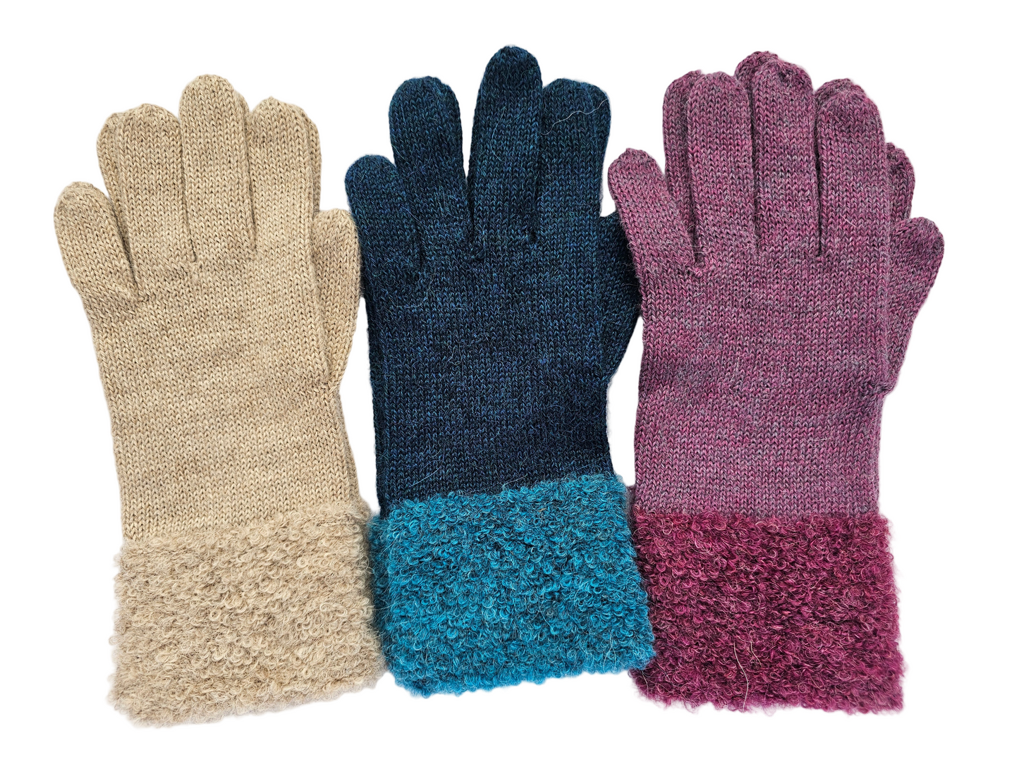 Guantes de Lujo con Detalle Bucle - Baby Alpaca