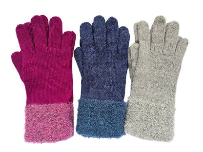 Guantes de Lujo con Detalle Bucle - Baby Alpaca