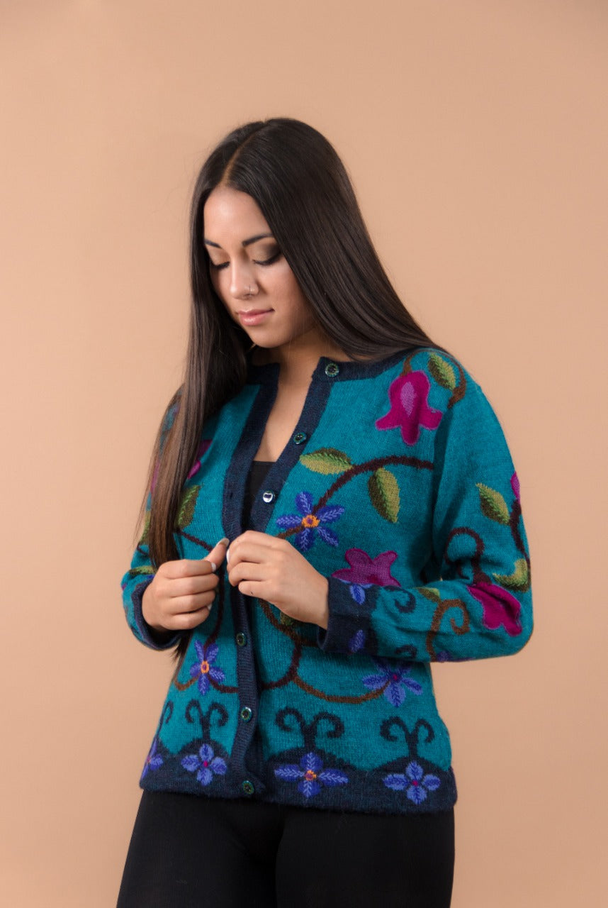 Cárdigan "Sakura" - 100% Alpaca Premium